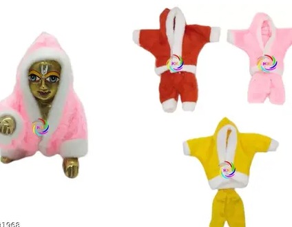 Multicolour Kanha Ji Winter Dress Size 4 Pack Of 4