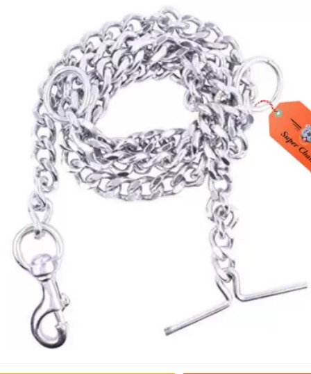 Super Chain Dog Steel Chain Leash Heavy Duty Dog Chain With Heavy Hook