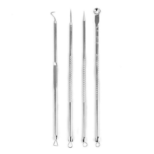 Beauty Makeup Tools Blackhead Remover Pimple Comedone Tool Set Of 4