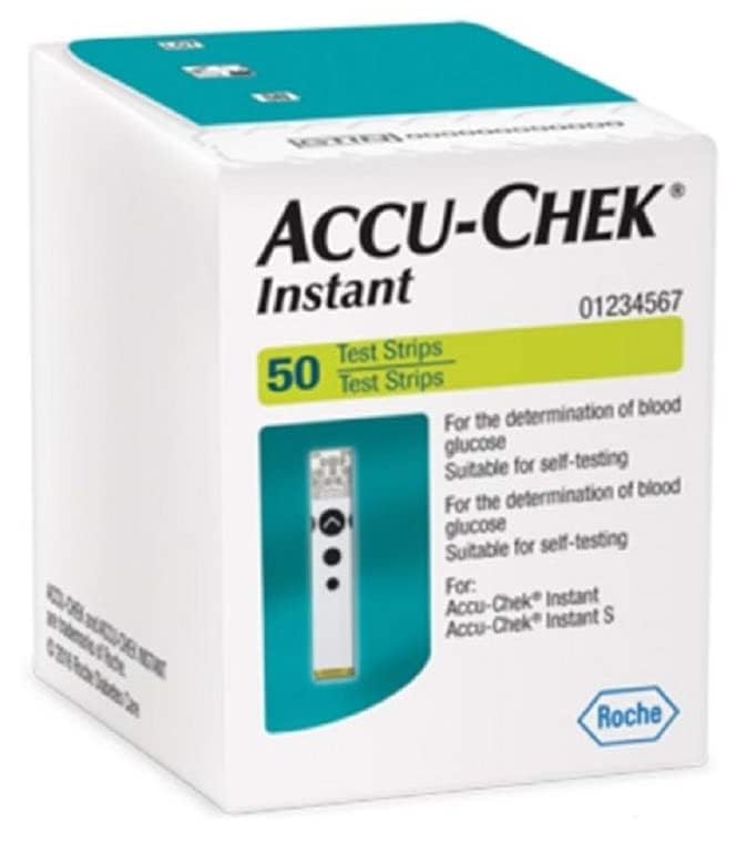 Accu Chek Instant Test Strips 50 Count Multicolor
