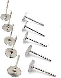 NAVMAV Earrings Posts FlatPad EarringPin Earring Back for JewelryMaking Finding