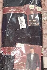 Root pure  Unstitched Cotton Blend Blazer Fabric Solid black