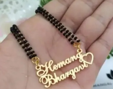 SHREE GHANSHYAM ENTERPRISE CUSTOMIZED Personalised single NAME NECKLACE WITH CROWN