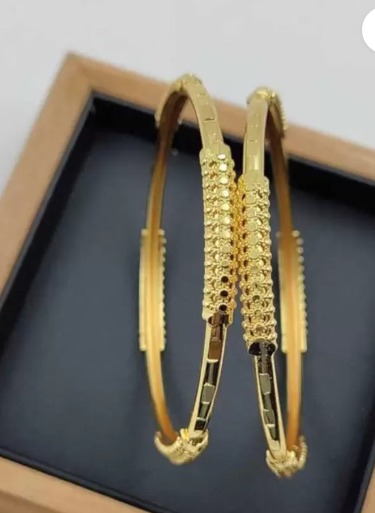 Brass Gold plated Bangle Set Pack of 2