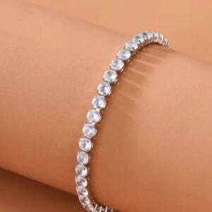 Private Label Sterling silver bracelet for women Women s bangles CZ Rhinestone bracelet set Rhinestone bangle
