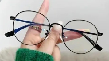 Glasses Clear Lens Metal Eyewear