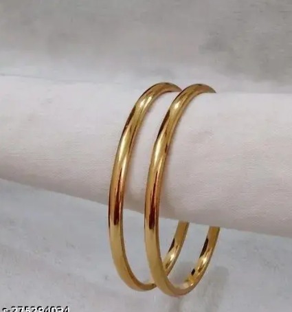 Fancy Gold Plated Bangle Set for Daily Use