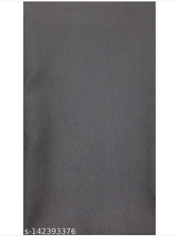 Private Label BKRKJ Men s Cotton Feel Poly Viscose Unstitched Trouser Fabric Meters Grey Size FS