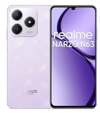 Realme Narzo N63 128 GB 4 GB RAM Twilight Purple model no RMX3939 IME 862262073553631