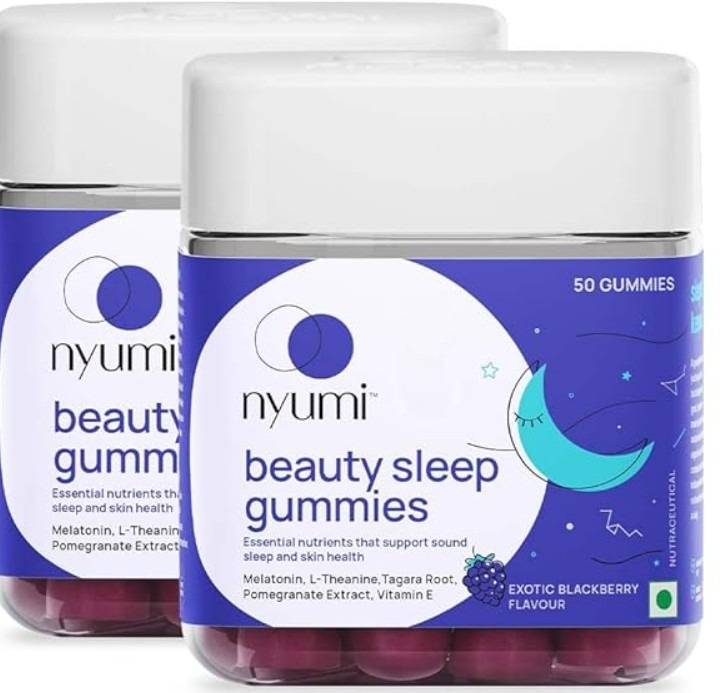 Nyumi Beauty SleepNon Addictive Melatonin Gummies for Deep Uninterrupted Sleep 50 N