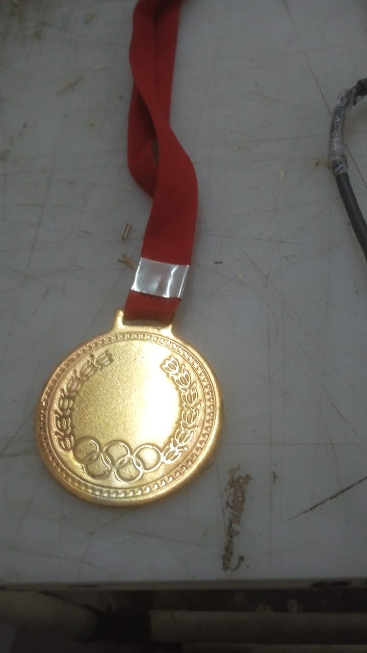 Stainless Steel Golden Printed Medal