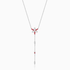 Giva Silver Heart In Heart Lariat Necklace Pure 925 Silver