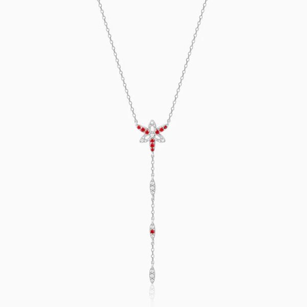 Giva Silver Heart In Heart Lariat Necklace Pure 925 Silver