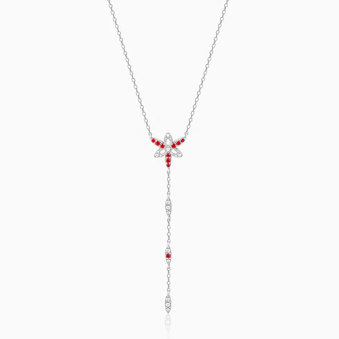 Giva Silver Heart In Heart Lariat Necklace Pure 925 Silver