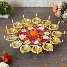Diya Shape Flower Decorative Urli Bowl For Home
