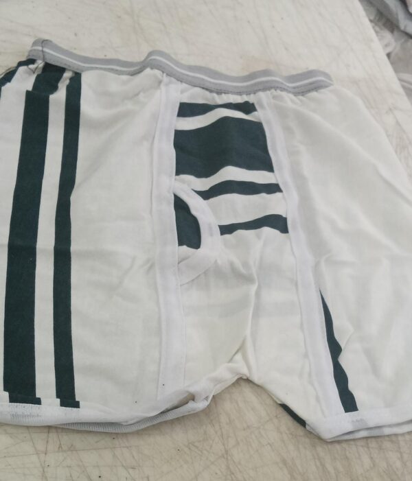 Mens White Green Color Briefs Size S