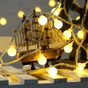 Pesca Crystal Bubble Ball String Fairy Lights Gold 4 Meter Warm White 25Led