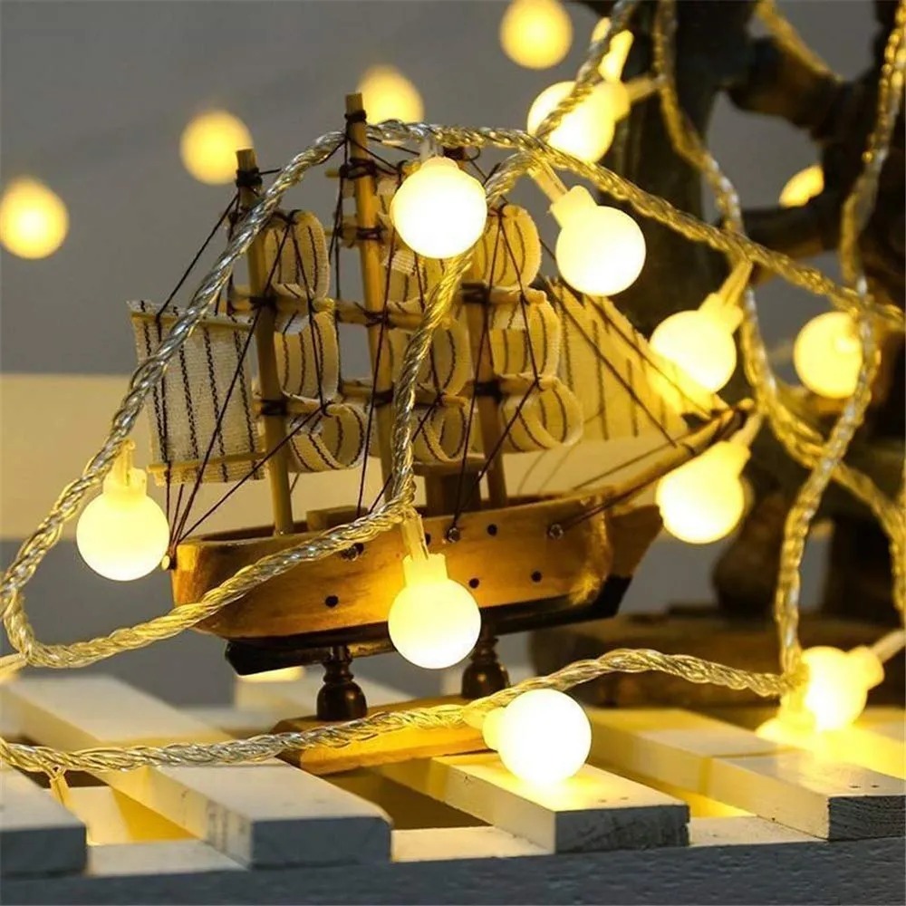 Pesca Crystal Bubble Ball String Fairy Lights Gold 4 Meter Warm White 25Led