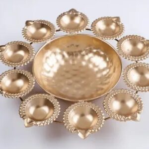 Diwali Diya Bowl For Floating Flower And Tea Light Diya Golden