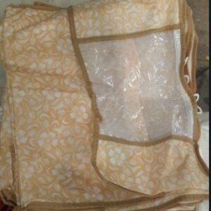 Women Saree Bag Beige Colour Printed Pack Of 6