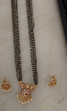 Women Mangalsutra With Earrings
