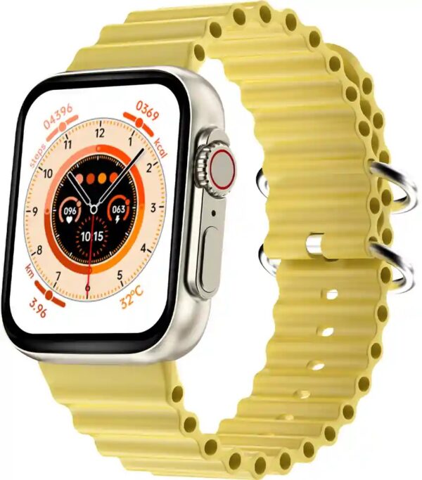 Fireboltt 49Point7Mm Display Bluetooth Call Ip67 Voice Assist Smartwatch Yellow O Strap