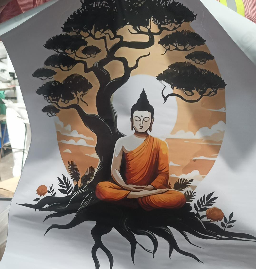 Gautam Buddha Statue Wall Sticker
