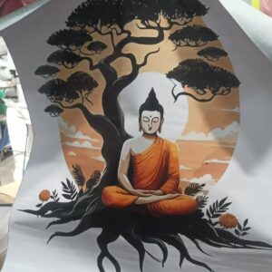 Gautam Buddha Statue Wall Sticker