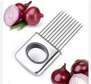 Stainless Steel Easy Onion Holder Slicer Vegetable Tools Tomato Cutter