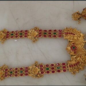 Gold Plated Rani Haar Long Necklace Set