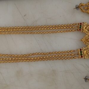 Gold Plated Laxmi Mata Rani Haar Temple Jewellery Set For Women