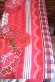Pink Color Printed Single Bed Sheet Without Pillow Cover