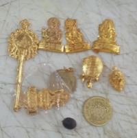 Laxmi Kuber Brass Yantra Golden