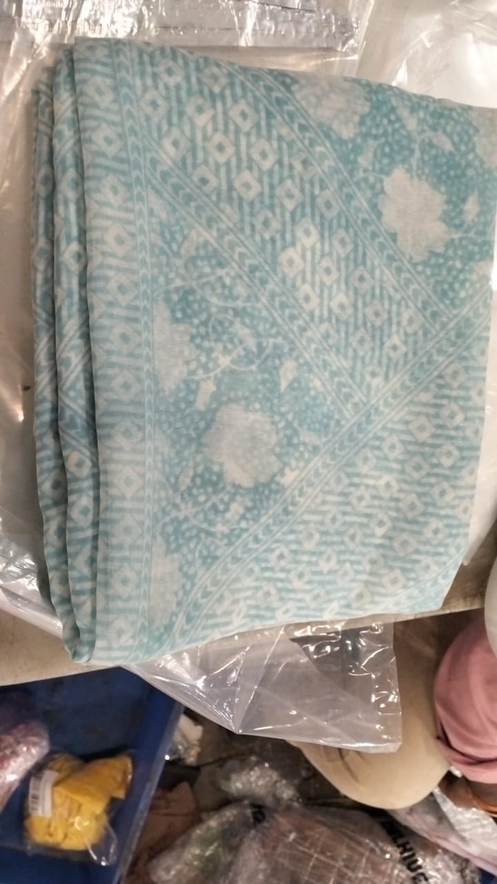 Woman Blue Printed Saree