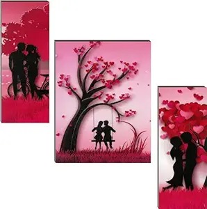 Set Of 3 Figurative Mdf Art Painting