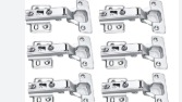 Steel Auto Close Slide On Concealed Hinges 3 Pair
