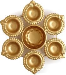 Brass Golden Color 6 Urli Diya