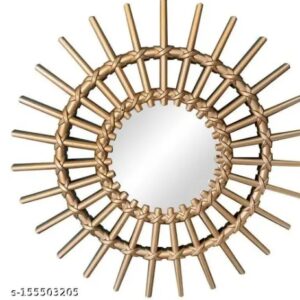 Wall Decor Traditional Sun Design Mirror Golden For Home Decor