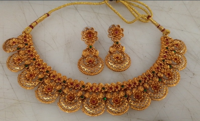Gold Plated Necklace Set For Women