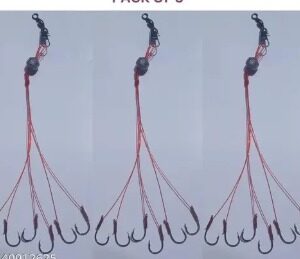 Bait Holder Fishing Hook 6 Hook Gucha Pack Of 3