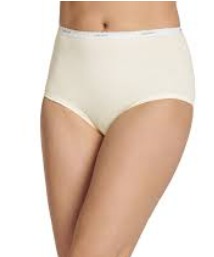 Fruit Of The Loom Womens Cream Color Blue Briefs Size M Pack Of 2