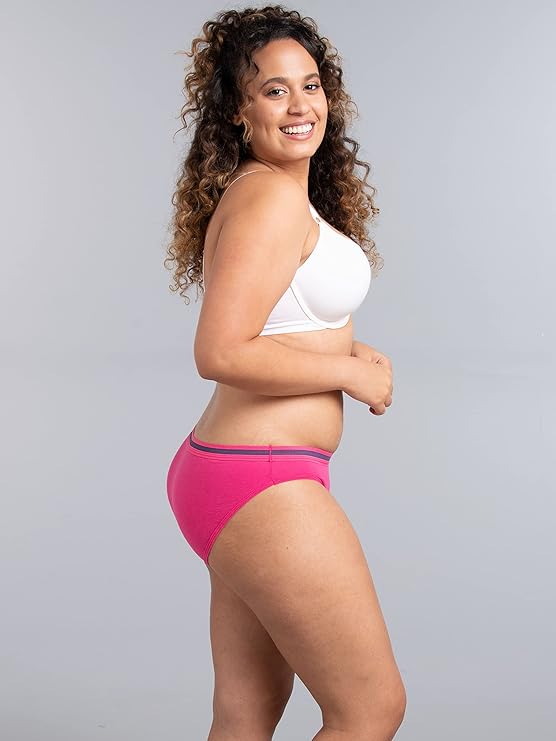 Fruit Of The Loom Womens Pink Sky Blue Color Briefs Size M Pack Of 2