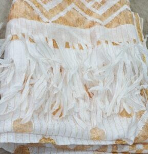 White Printed Net Dupatta For Women
