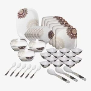 Hamlay Melamine Dinner Set Pack Of 32 And Missing 5 Spoon 3 Serving Spoon