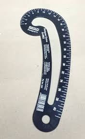 Curve Scale And Designer Curve Plastic Colararmhole Curve Black 12 Inch