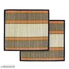 Orrick Floor Mats Set Of 2 18X18 Inches Natural Fiber