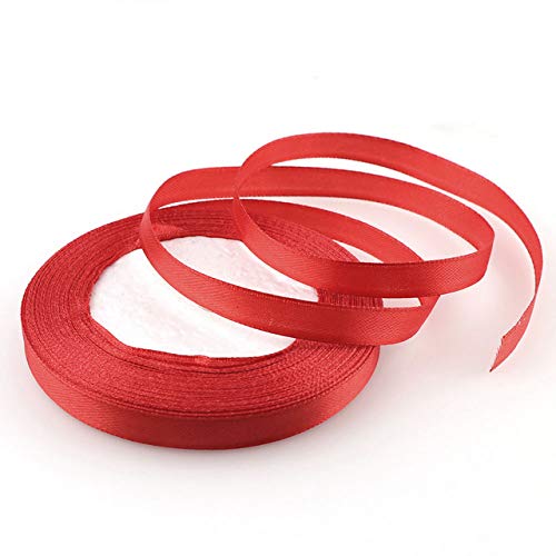 Banaybanay Satin Ribbon Set Of 10 Rolls Red 6Mm Quarter Inch