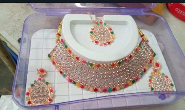 Artificial Choker Necklace Set Multicolour