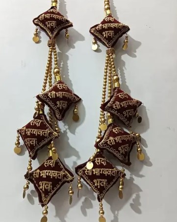 Sadas Saubhagyavati Maroon Velvet Latkan 4 Layer Latkan Broach Lehenga Saree Dupatta