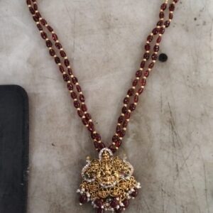 Woman Red Golden Mangalsutra